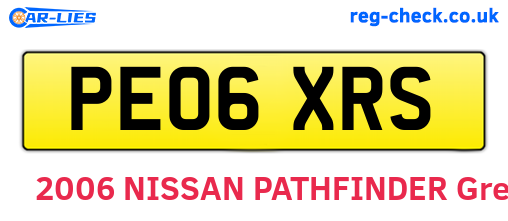 PE06XRS are the vehicle registration plates.