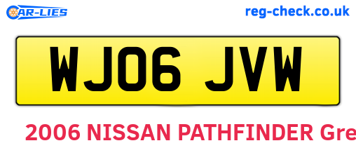WJ06JVW are the vehicle registration plates.