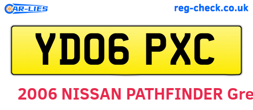 YD06PXC are the vehicle registration plates.
