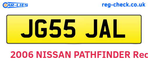 JG55JAL are the vehicle registration plates.