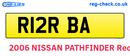 R12RBA are the vehicle registration plates.