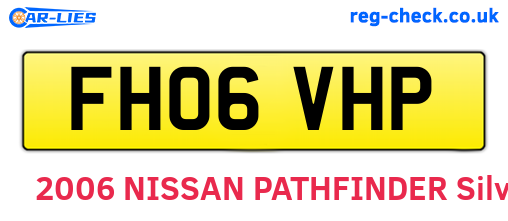 FH06VHP are the vehicle registration plates.