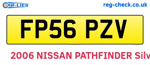 FP56PZV are the vehicle registration plates.