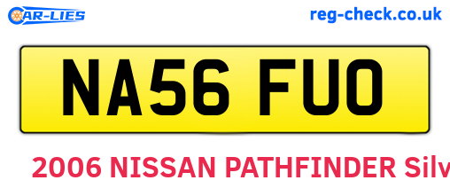 NA56FUO are the vehicle registration plates.