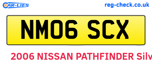 NM06SCX are the vehicle registration plates.