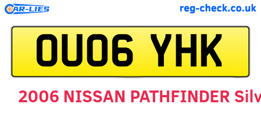OU06YHK are the vehicle registration plates.