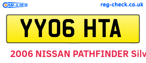 YY06HTA are the vehicle registration plates.