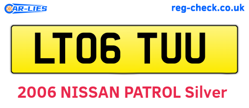 LT06TUU are the vehicle registration plates.