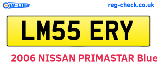 LM55ERY are the vehicle registration plates.
