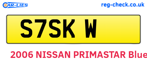 S7SKW are the vehicle registration plates.
