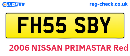 FH55SBY are the vehicle registration plates.