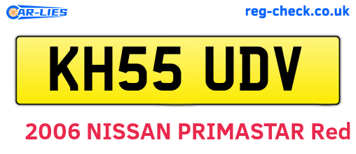 KH55UDV are the vehicle registration plates.