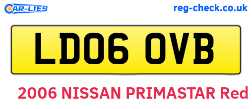 LD06OVB are the vehicle registration plates.