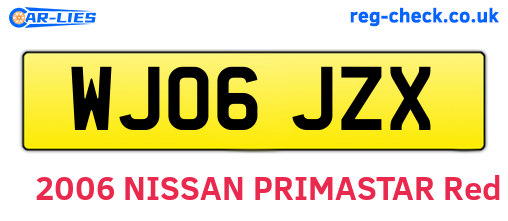 WJ06JZX are the vehicle registration plates.