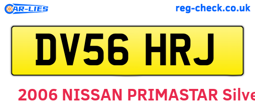 DV56HRJ are the vehicle registration plates.