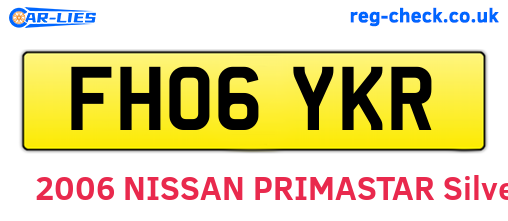 FH06YKR are the vehicle registration plates.