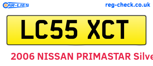 LC55XCT are the vehicle registration plates.