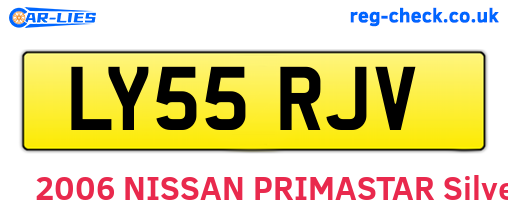 LY55RJV are the vehicle registration plates.
