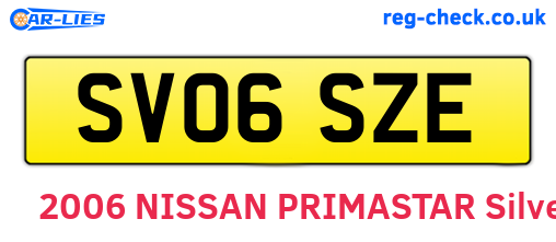 SV06SZE are the vehicle registration plates.