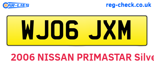 WJ06JXM are the vehicle registration plates.
