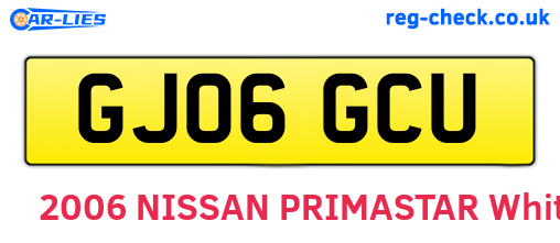 GJ06GCU are the vehicle registration plates.