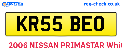KR55BEO are the vehicle registration plates.