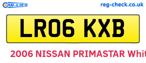 LR06KXB are the vehicle registration plates.