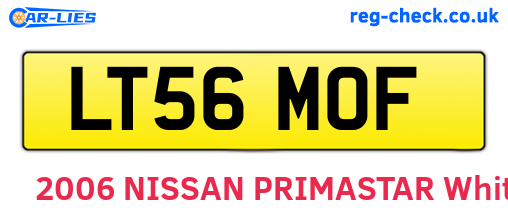 LT56MOF are the vehicle registration plates.