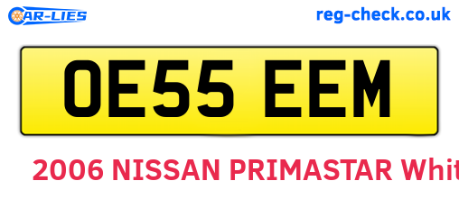 OE55EEM are the vehicle registration plates.