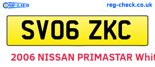 SV06ZKC are the vehicle registration plates.
