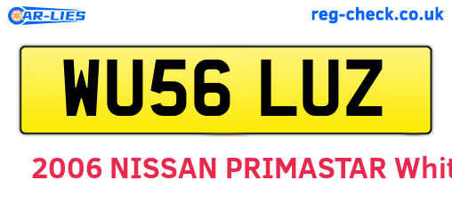 WU56LUZ are the vehicle registration plates.