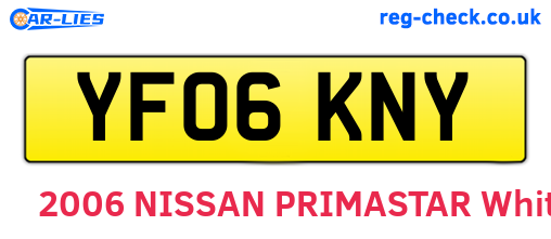 YF06KNY are the vehicle registration plates.