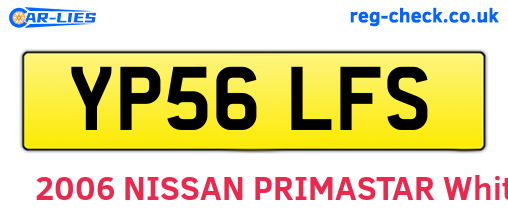 YP56LFS are the vehicle registration plates.