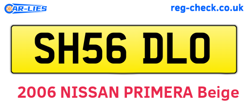 SH56DLO are the vehicle registration plates.