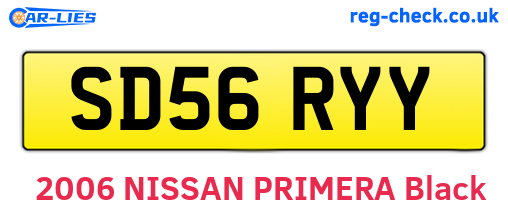 SD56RYY are the vehicle registration plates.