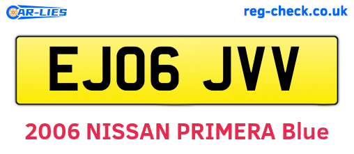 EJ06JVV are the vehicle registration plates.