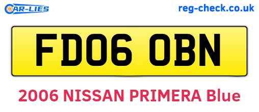 FD06OBN are the vehicle registration plates.