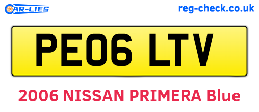 PE06LTV are the vehicle registration plates.