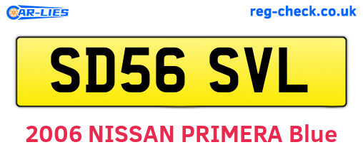 SD56SVL are the vehicle registration plates.