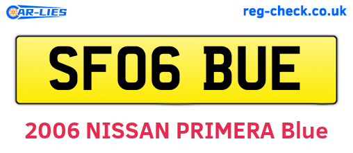 SF06BUE are the vehicle registration plates.