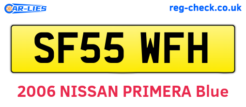 SF55WFH are the vehicle registration plates.