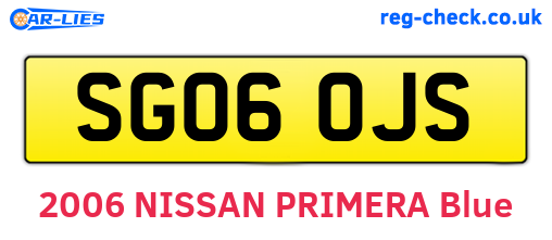 SG06OJS are the vehicle registration plates.