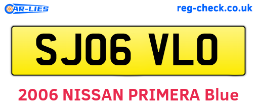 SJ06VLO are the vehicle registration plates.