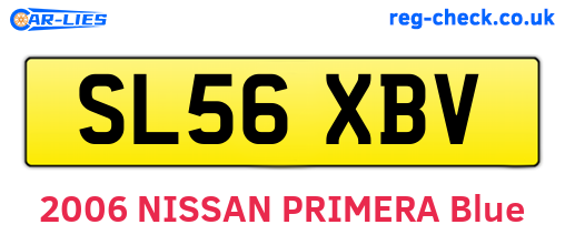SL56XBV are the vehicle registration plates.