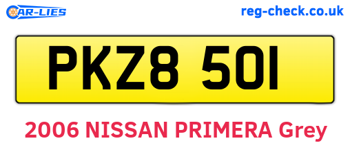 PKZ8501 are the vehicle registration plates.