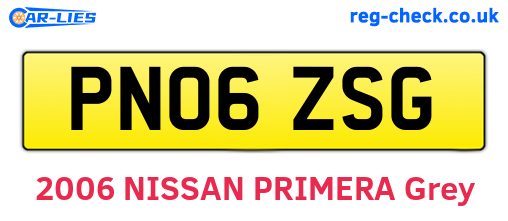 PN06ZSG are the vehicle registration plates.