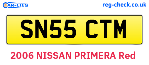 SN55CTM are the vehicle registration plates.