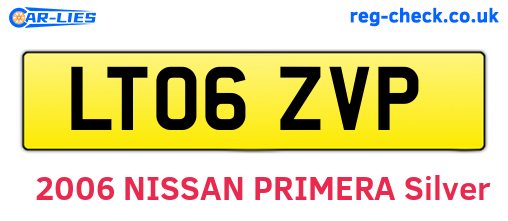 LT06ZVP are the vehicle registration plates.