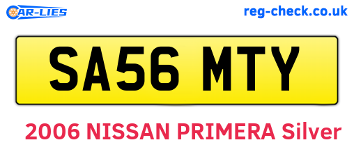 SA56MTY are the vehicle registration plates.