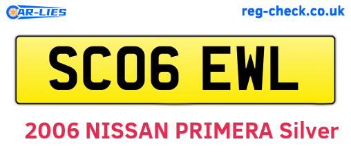 SC06EWL are the vehicle registration plates.